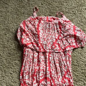 Red and white Lucky brand dress